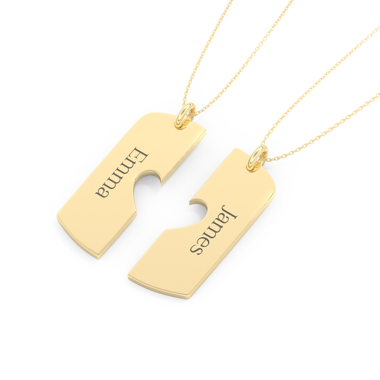 Custom Pendant Necklace – Split Heart