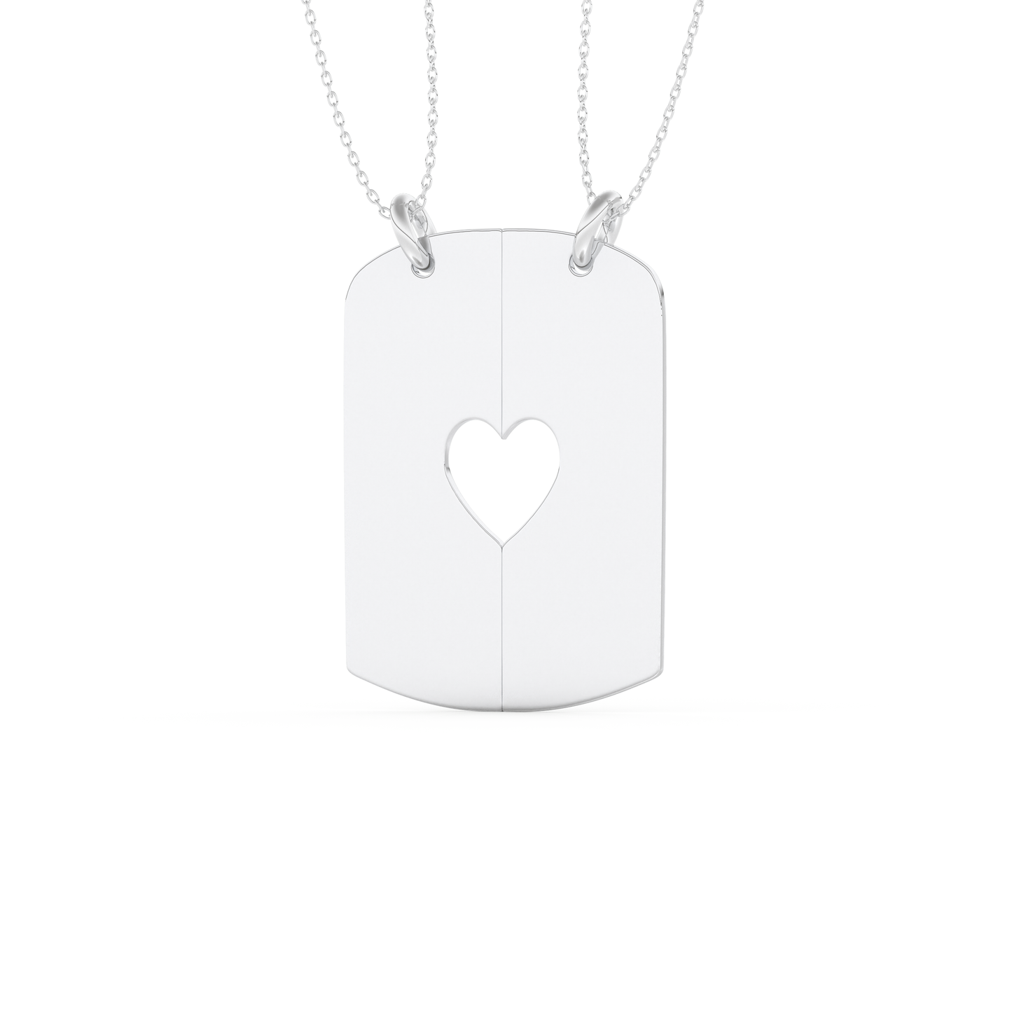 Custom Pendant Necklace – Split Heart