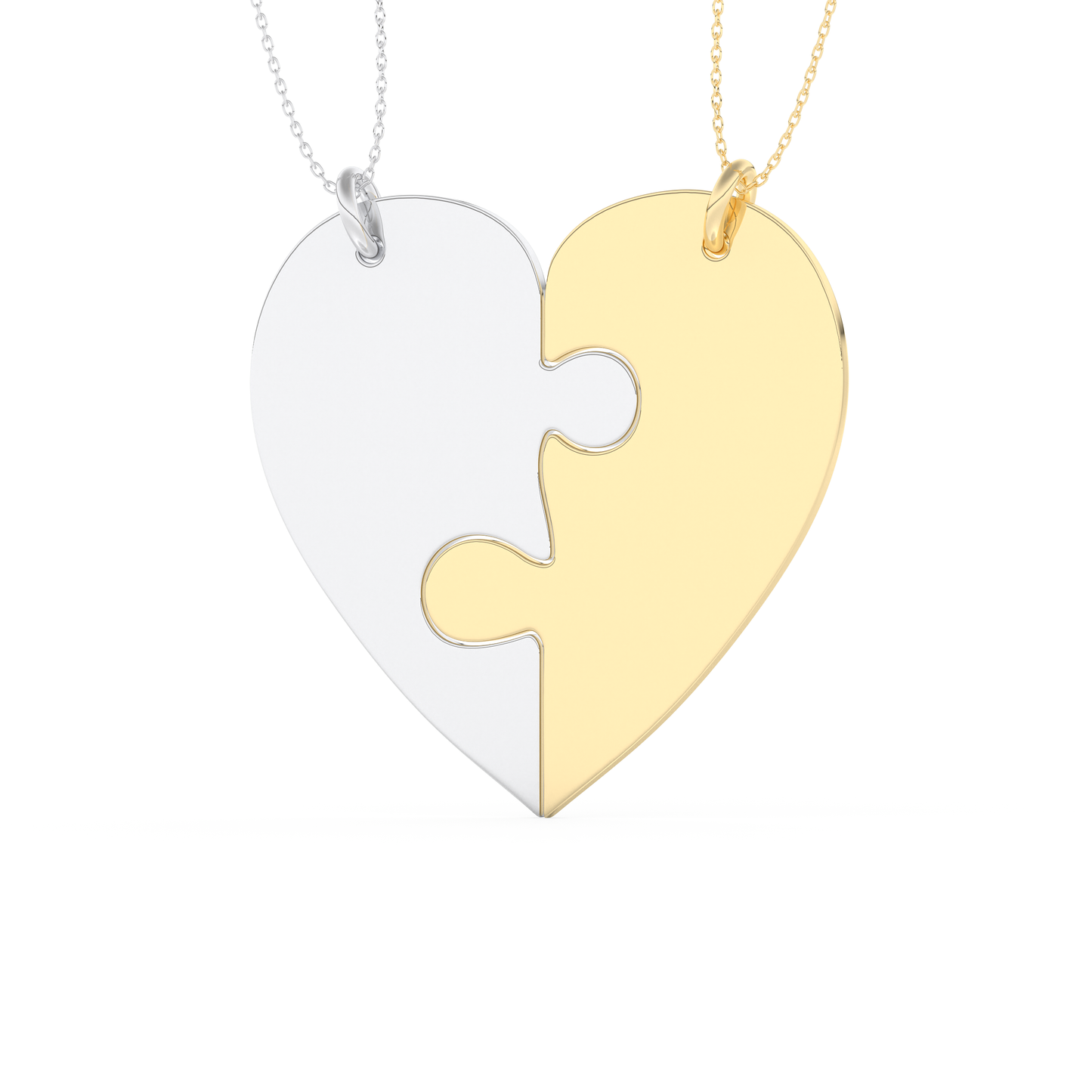 Custom Pendant Necklace – Split Heart