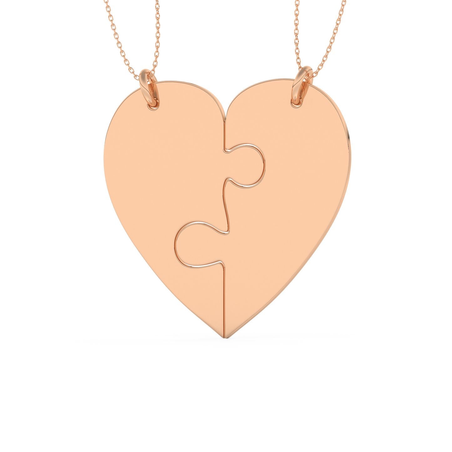 Custom Pendant Necklace – Split Heart