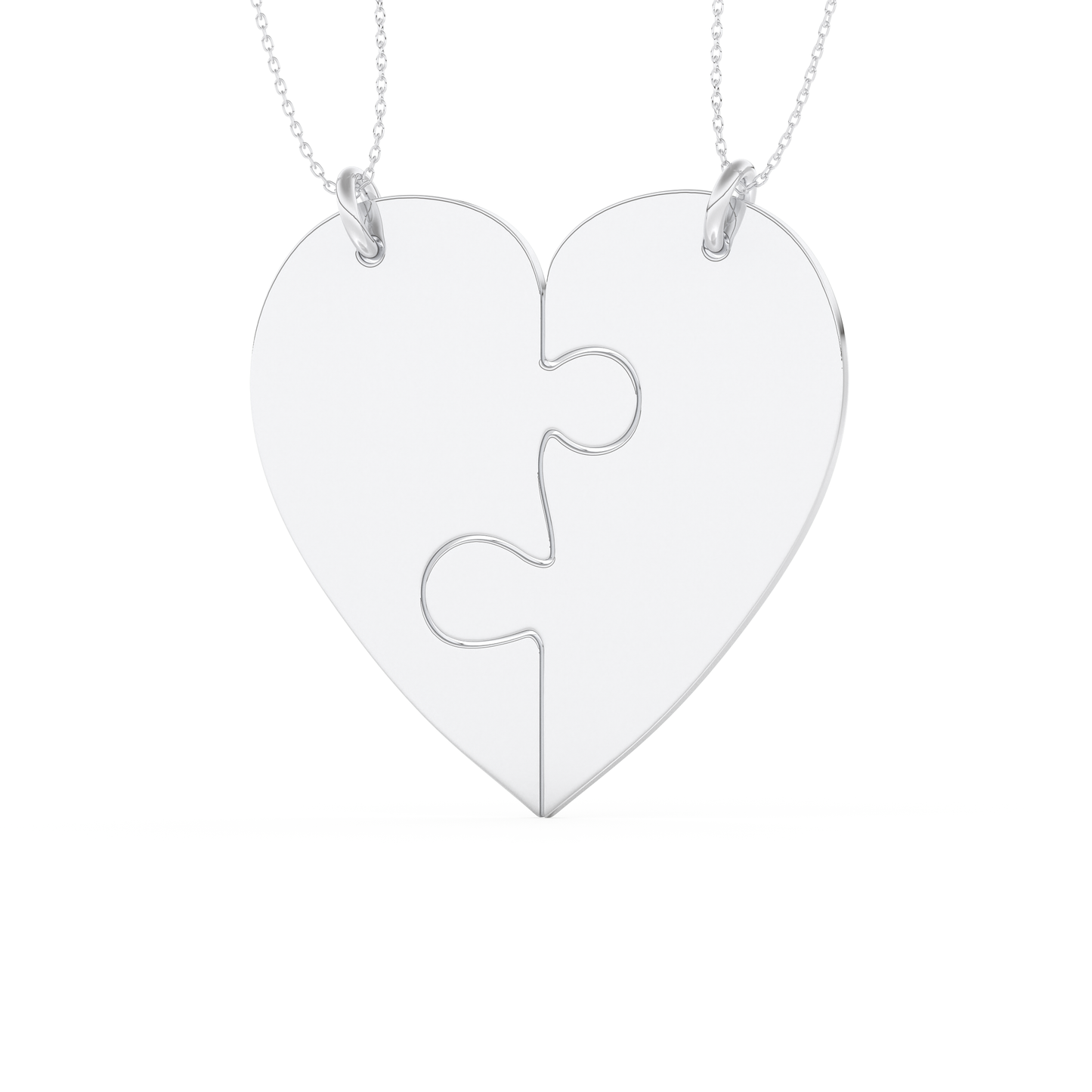 Custom Pendant Necklace – Split Heart