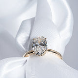 Stunning 1.73 CT Oval Cut Moissanite Engagement Ring with Hidden Halo & Pave Design 8