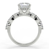 Stunning 2.0 CT Round Moissanite Engagement Ring with Hidden Halo & Pave Design 6