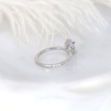 Stunning 1.5 CT Oval Moissanite Engagement Ring with Hidden Halo Design 7