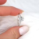Stunning 1.5 CT Oval Moissanite Engagement Ring with Hidden Halo Design 5