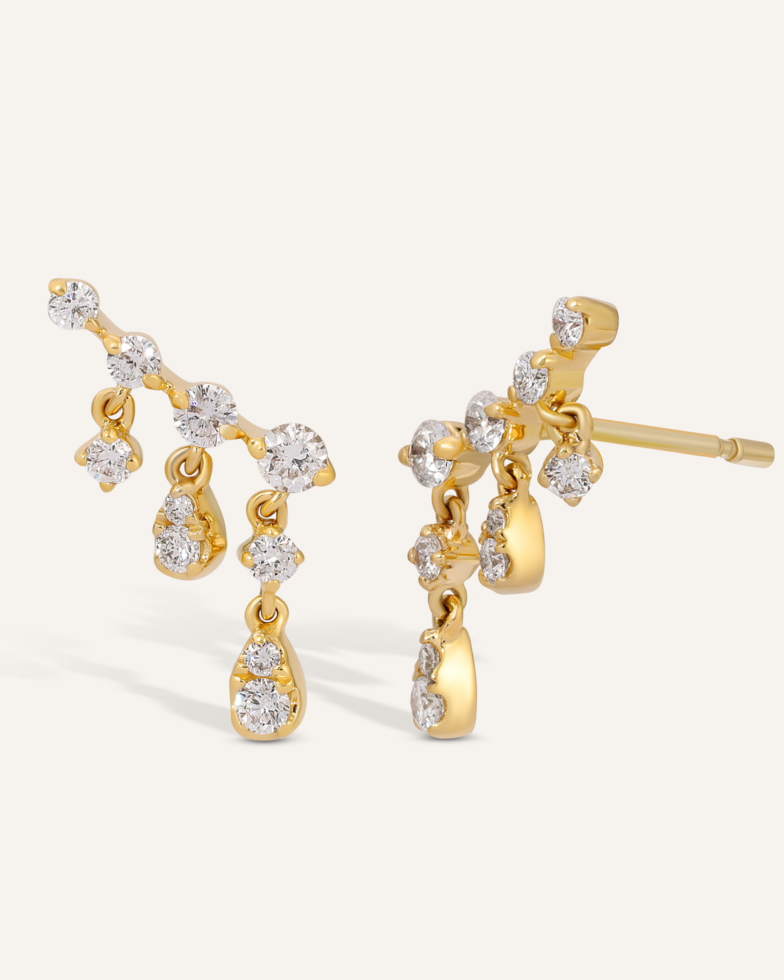 thumbnail image 2 of 0.50ctw Natural Diamond Stud Earrings In Solid 14k Yellow Gold, Round Cut SI Clarity 2 of 6