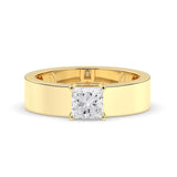 Stunning 1.0 CT Princess Moissanite Men's Wedding Band with Hidden Diamond Design 1