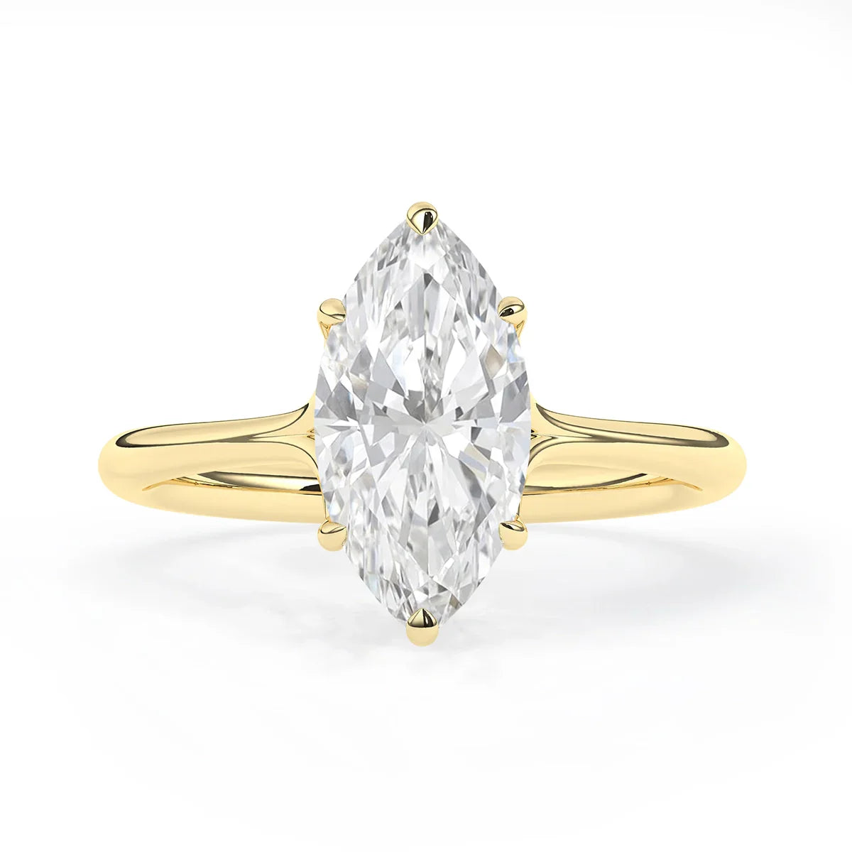 Stunning 2.0 CT Marquise Moissanite Engagement Ring with Hidden Halo Design 1