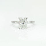 Stunning 2.0 CT Radiant Moissanite Engagement Ring with Hidden Halo Design 1