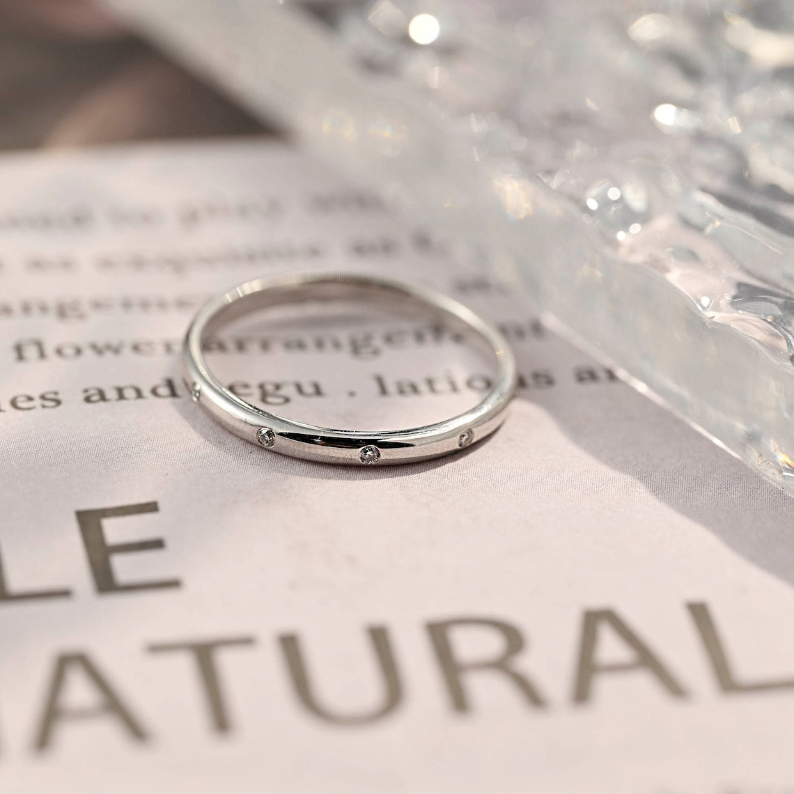 0.2 TCW Round Cut Moissanite Bridal Wedding Band 1