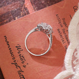 2.0 CT Round Shaped Moissanite Engagement Ring With Cluster Pave Accents 3