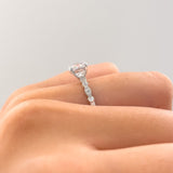 Stunning 1.5 CT Round Moissanite Engagement Ring with Pave & Hidden Halo Design 7