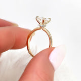 Stunning 2.0 CT Round Moissanite Engagement Ring with Hidden Halo Design 8