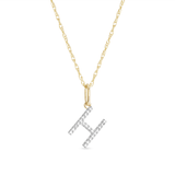 0.30 TCW Round Moissanite Diamond Customized Letter Pendant Necklace in Solid Gold 5