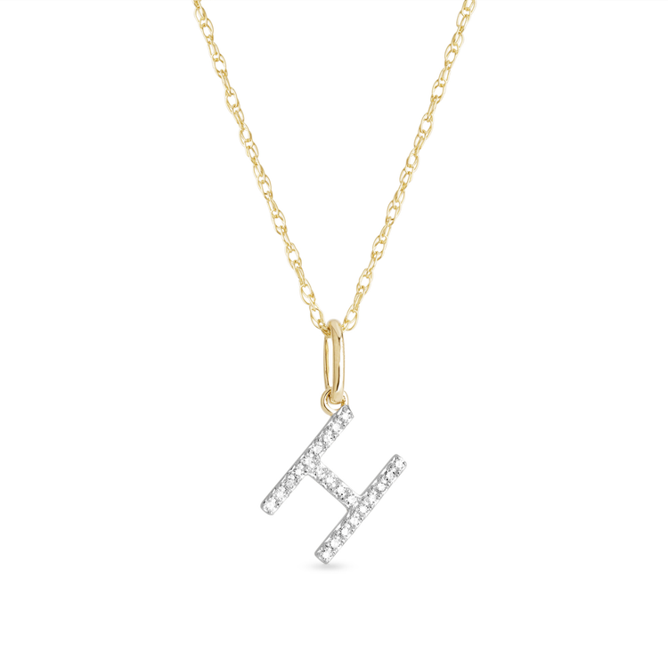 0.30 TCW Round Moissanite Diamond Customized Letter Pendant Necklace in Solid Gold 5