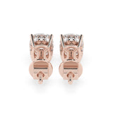 2.0 TCW Cushion Cut Moissanite Hidden Halo Stud Earrings in Gold 4