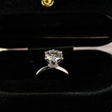 Stunning 2.0 CT Round Moissanite Engagement Ring with Hidden Halo Design 3