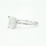 Stunning 2.0 CT Radiant Moissanite Engagement Ring with Hidden Halo Design 2