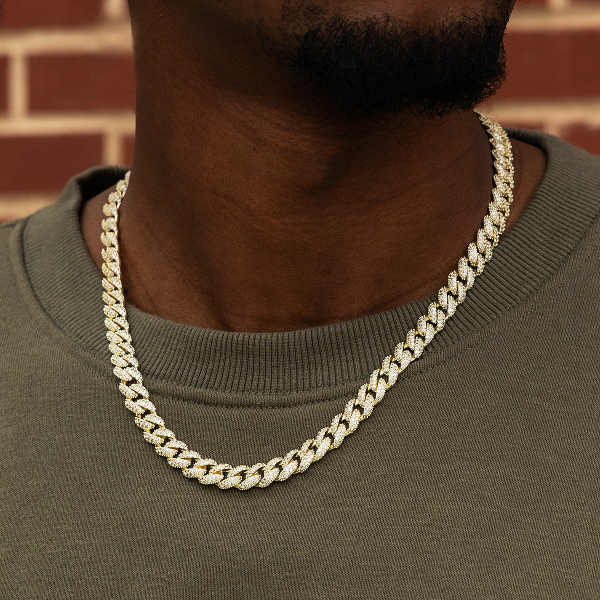 45 CT Round Moissanite Diamond Cuban Silver Necklace For Him 1