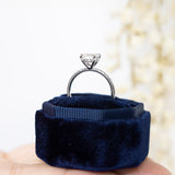 Stunning 2 CT Emerald Moissanite Engagement Ring with Hidden Halo Design 11