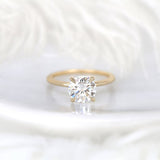 Stunning 2.0 CT Round Moissanite Engagement Ring with Hidden Halo Design 1