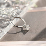 Stunning 2.0 CT Round Moissanite Engagement Ring with Hidden Halo Design 2