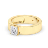 Stunning 1.0 CT Princess Moissanite Men's Wedding Band with Hidden Diamond Design 2