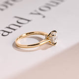 Stunning 1.0 - 2.0 CT Round Moissanite Engagement Ring with Hidden Halo Design 7