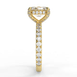 Stunning 2.11 CT Oval Moissanite Engagement Ring with Hidden Halo & Pave Design 3