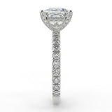 Stunning 1.70 T Princess Moissanite Engagement Ring with Hidden Halo & Pave Design 7