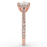 Stunning 1.30 CT Princess Moissanite Engagement Ring with Hidden Halo & Pave Design 10