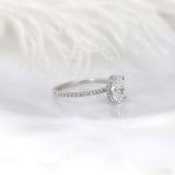 Stunning 1.5 CT Oval Moissanite Engagement Ring with Hidden Halo Design 8