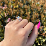 Stunning 1.73 CT Emerald Moissanite Engagement Ring with Hidden Halo & Pave Design 3