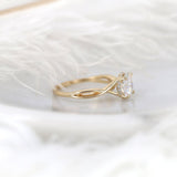 Stunning 2.0 CT Round Moissanite Engagement Ring with Hidden Halo Design 2