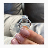 Stunning 1.75 CT Oval Moissanite Engagement Ring with Hidden Halo & Pave Design 5