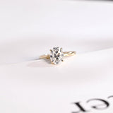 Stunning 1.0 - 2.0 CT Oval Moissanite Engagement Ring with Hidden Halo Design 1