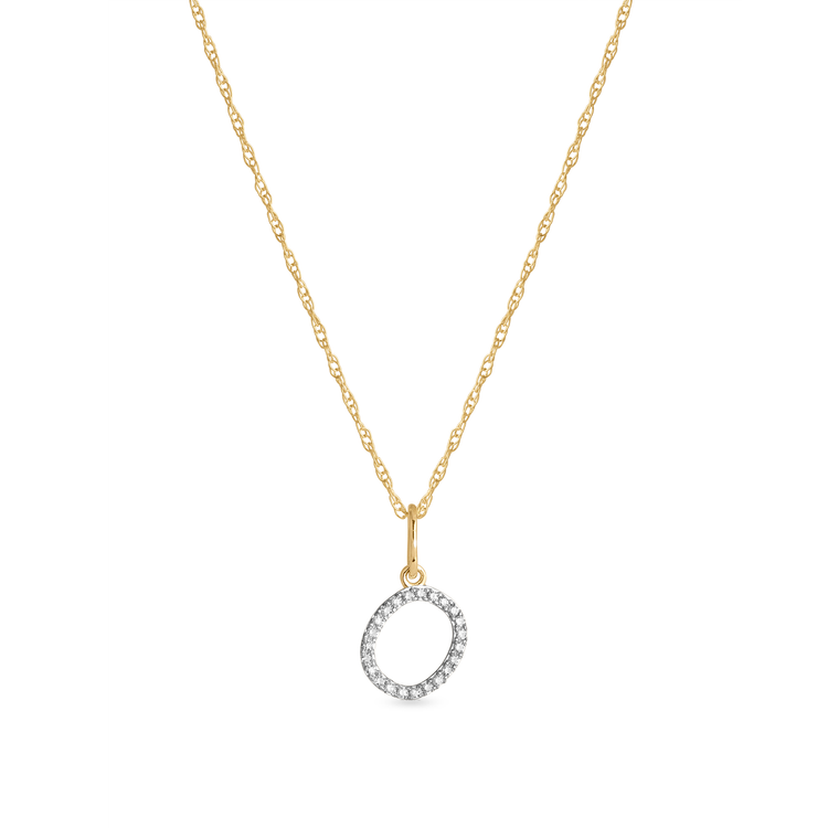 0.30 TCW Round Moissanite Diamond Customized Letter Pendant Necklace in Solid Gold 11