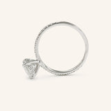 Stunning 2 CT Emerald Moissanite Engagement Ring with Hidden Halo Design 4