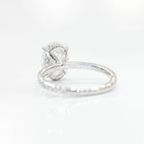 Stunning 2.0 CT Oval Moissanite Engagement Ring with Hidden Halo & Pave Design 3