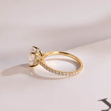 Stunning 1.0 - 2.0 CT Oval Moissanite Engagement Ring with Hidden Halo Design 9