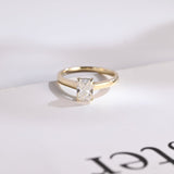 Stunning 1.5 - 2.5 CT Cushion Moissanite Engagement Ring with Hidden Halo Design 1