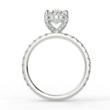 Stunning 2.11 CT Oval Moissanite Engagement Ring with Hidden Halo & Pave Design 6