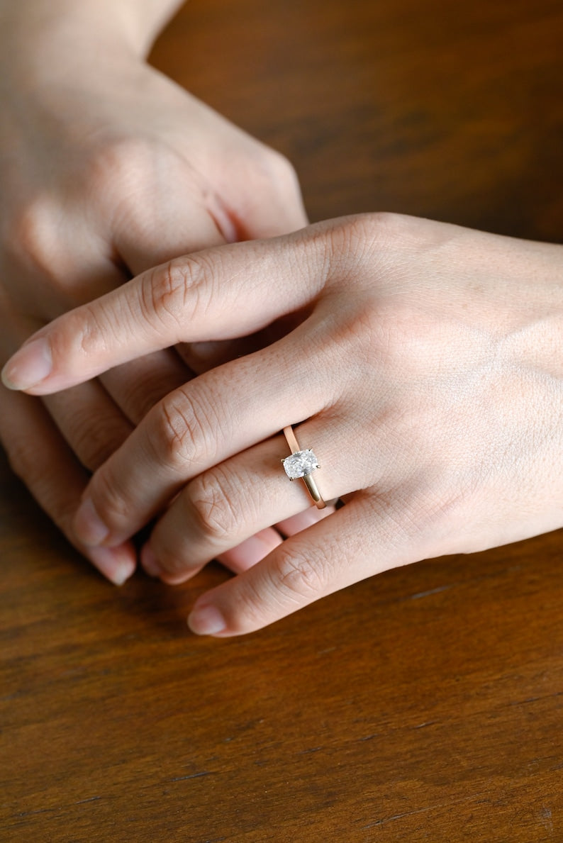 Stunning 1.5 - 2.5 CT Cushion Moissanite Engagement Ring with Hidden Halo Design 3