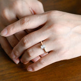 Stunning 1.5 - 2.5 CT Cushion Moissanite Engagement Ring with Hidden Halo Design 3