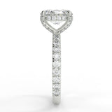 Stunning 2.11 CT Oval Moissanite Engagement Ring with Hidden Halo & Pave Design 7