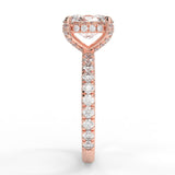 Stunning 2.11 CT Oval Moissanite Engagement Ring with Hidden Halo & Pave Design 10