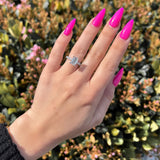 Stunning 1.73 CT Emerald Moissanite Engagement Ring with Hidden Halo & Pave Design 1