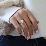 2 CT Emerald Hidden Halo CVD D/VS1 Diamond Engagement Ring 4