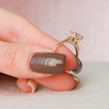 1.5 CT Emerald Solitaire & Hidden Halo Moissanite Engagement Ring 3