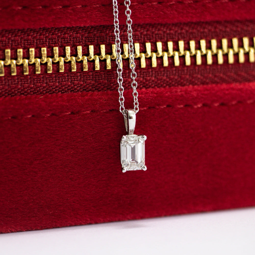 
                  
                    0.70 CT Classic Emerald Cut Moissanite Necklace With Solitaire Style
                  
                